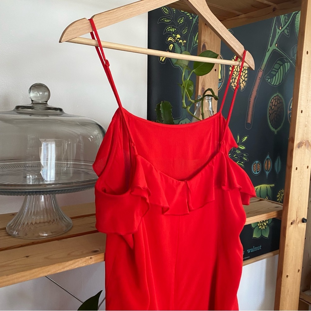 Revolve Privacy Please Red Ruffle Mini Dress Large - Picture 9 of 15